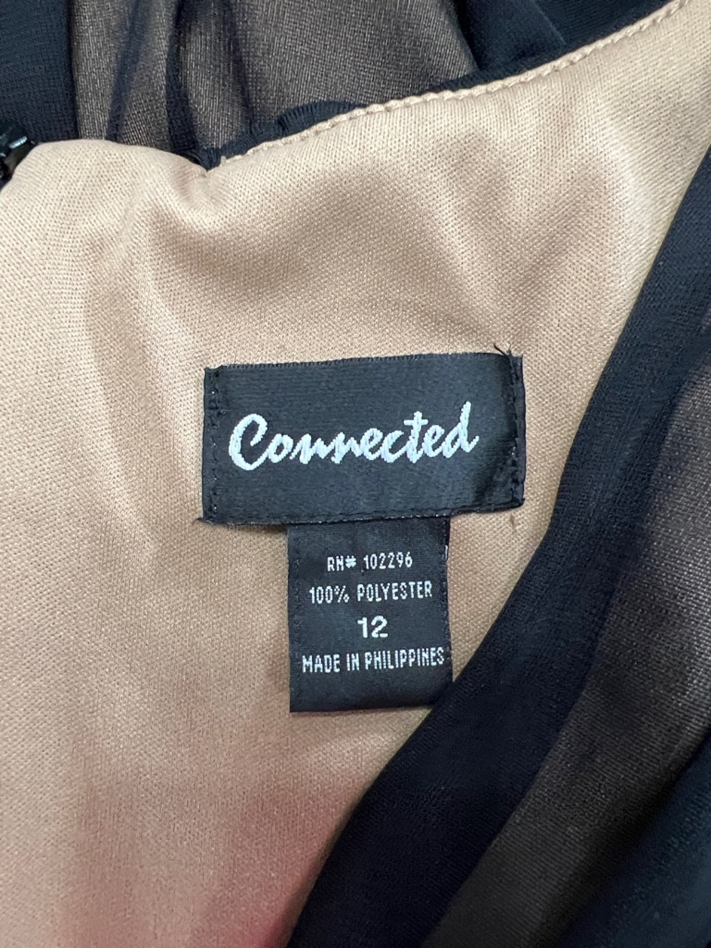 connected apparel Black Sleeveless V-Neck Midi Chiffon Dress - Picture 6 of 6